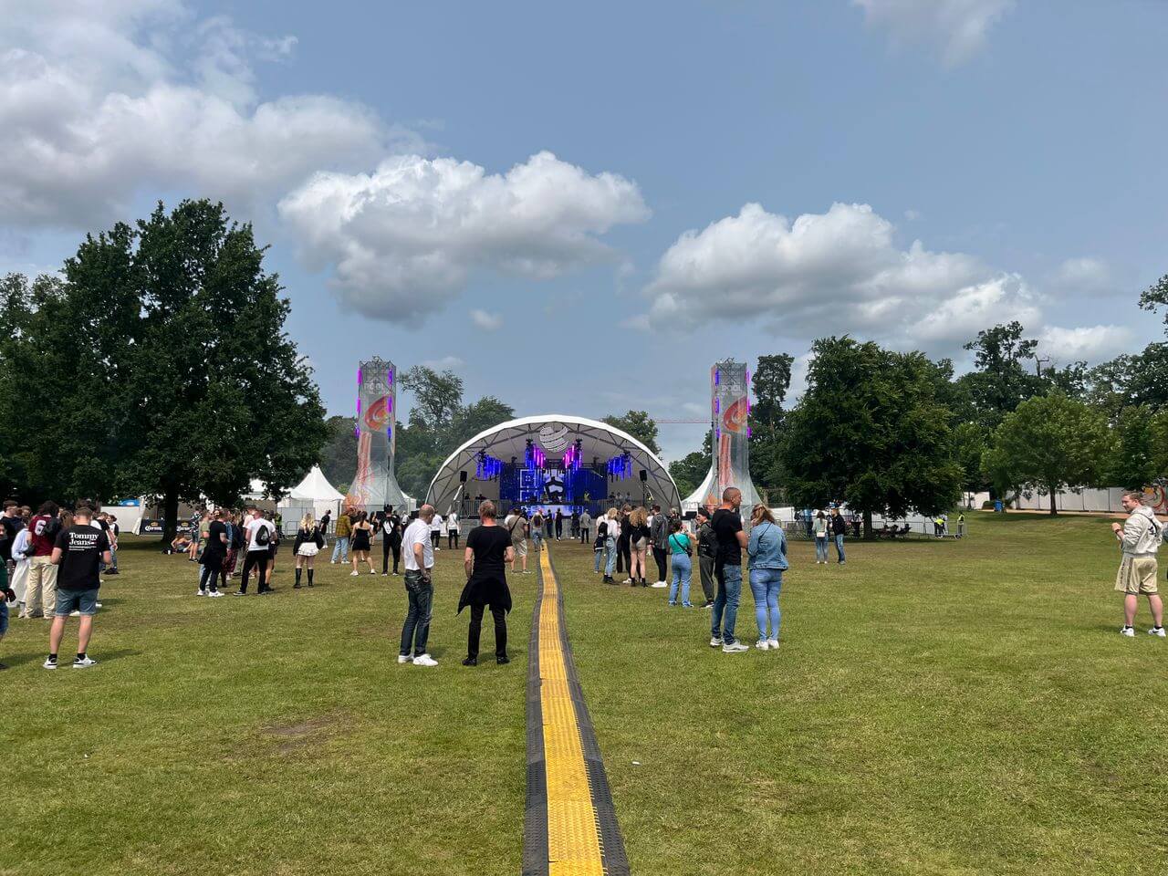 Kabelverlegung bei Event